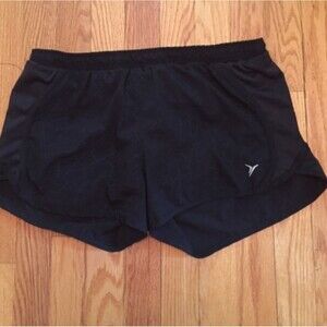 Black Old Navy Athletic Shorts Bottom Womens Mesh Print Lined Gym Athletic Yoga